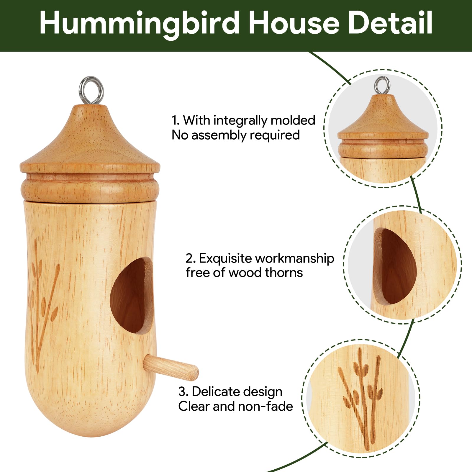 Fitraho hummingbird house gift-ready packaging offers a charming present.