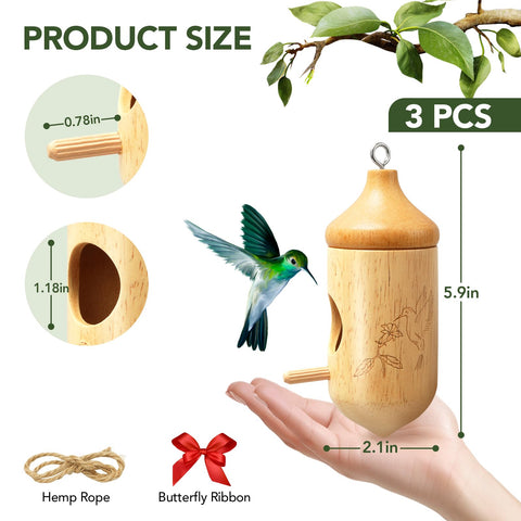 Fitraho hummingbird house opening perch, small birds can perch comfortably.