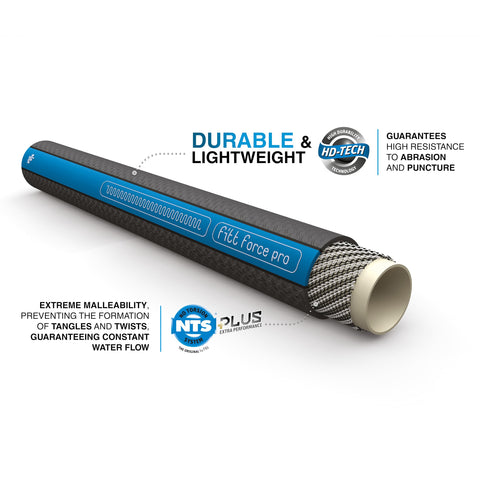 FITT Force Pro hose with abrasion resistance for tough, heavy-duty use.