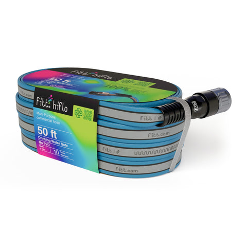 FITT HiFlo hose shown with lightweight handling for easy gardening tasks.