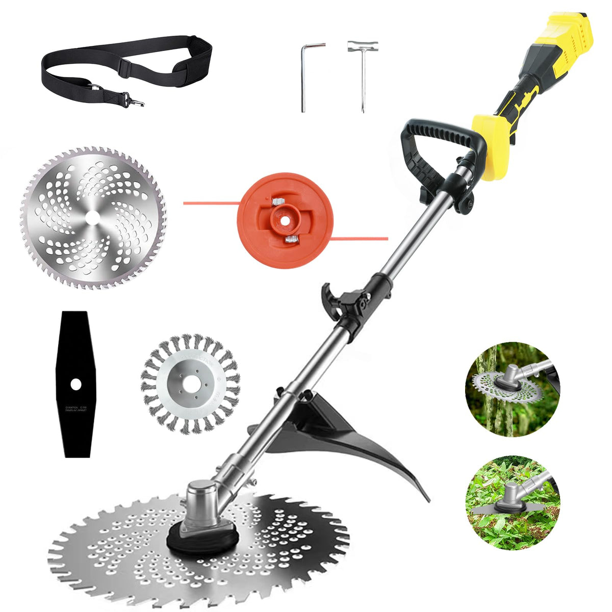 Fiutazge cordless weed trimmer with Dewalt compatibility for flexible power
