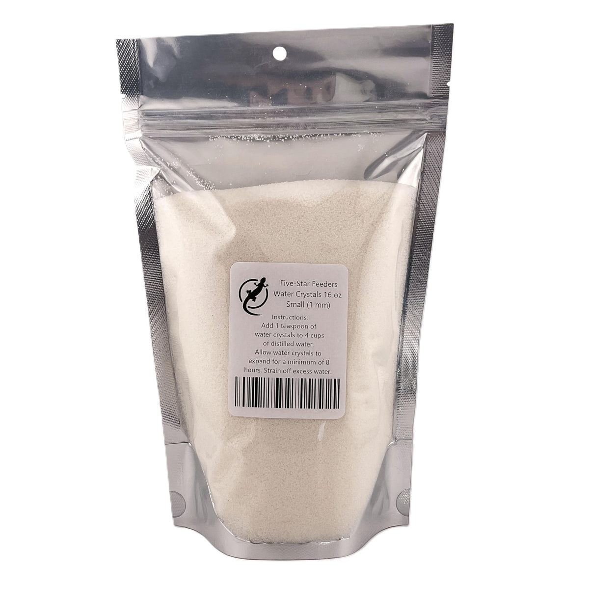 Five-Star Feeders dry crystals ready to hydrate and expand for insect hydration prep.