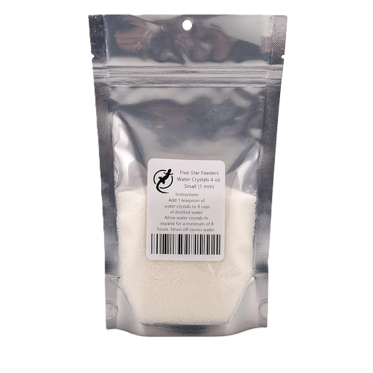 Five-Star Feeders water crystals in a dish provide a safe, drown-free hydration for feeder insects.