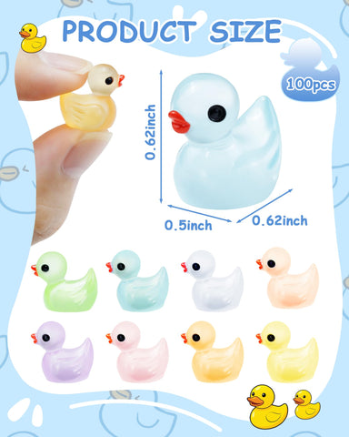 Fiveizero Glow Ducks multi-color 8-colors image highlights vibrant hues for crafts and school rewards.