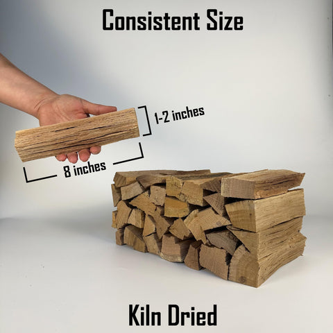 FiveOaks kiln-dried hardwood ignite easily, reducing wait time for grilling.