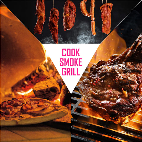 FiveOaks wood variety selection highlights flavor options for different recipes.