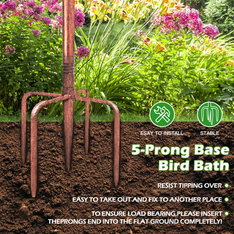 Fivolan multi-functional bird feeder and fountain option supports birds