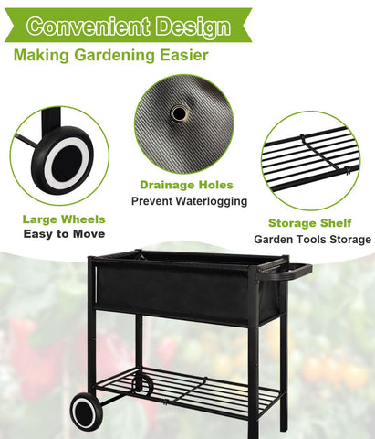 Fiwithy planting box with three drainage holes to prevent waterlogging