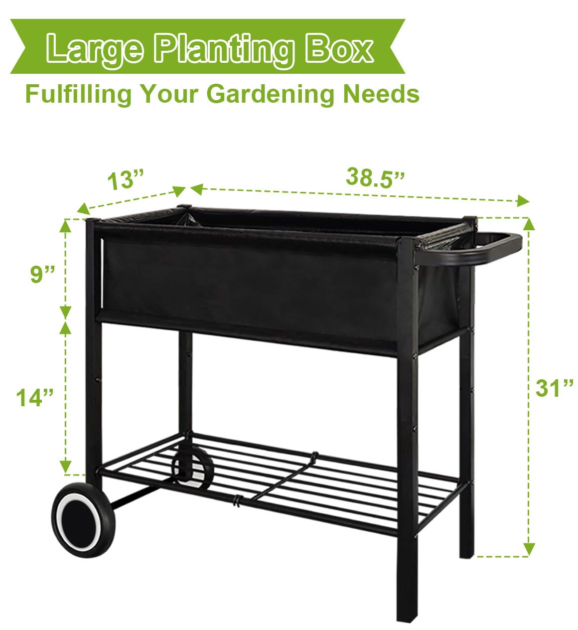 Fiwithy large planting box offering generous space for vegetables and herbs