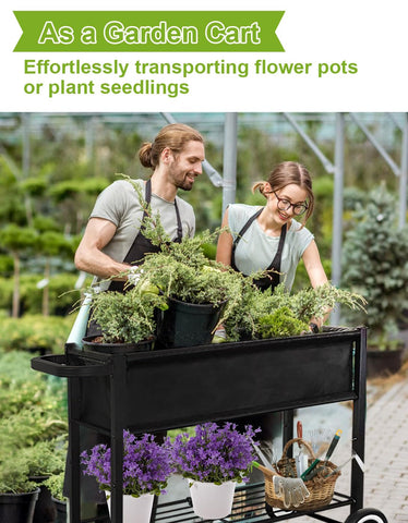Fiwithy planter box on a stand showing elevated planting height