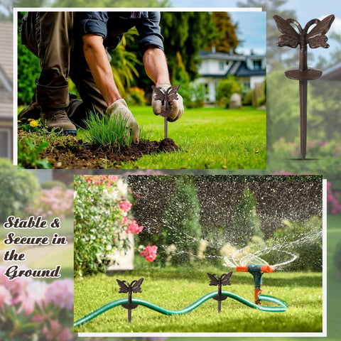 Fiwochic heavy-duty stake delivers stable placement for 9.45-inch rustic guides.