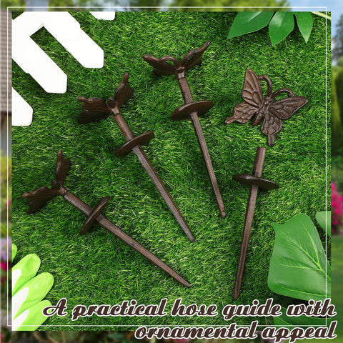 Fiwochic rusty finish enhances outdoor decor while preventing hose damage during movement.