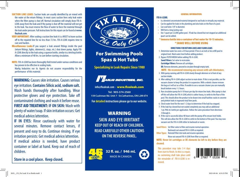 Fix-A-Leak pool leak sealing action showing application to stop leaks.