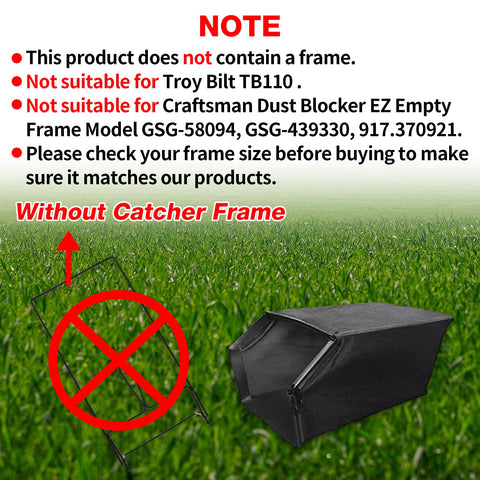 Upgrade grass bag for TB210/TB260/TB280ES, reinforced polyester for long-lasting use.