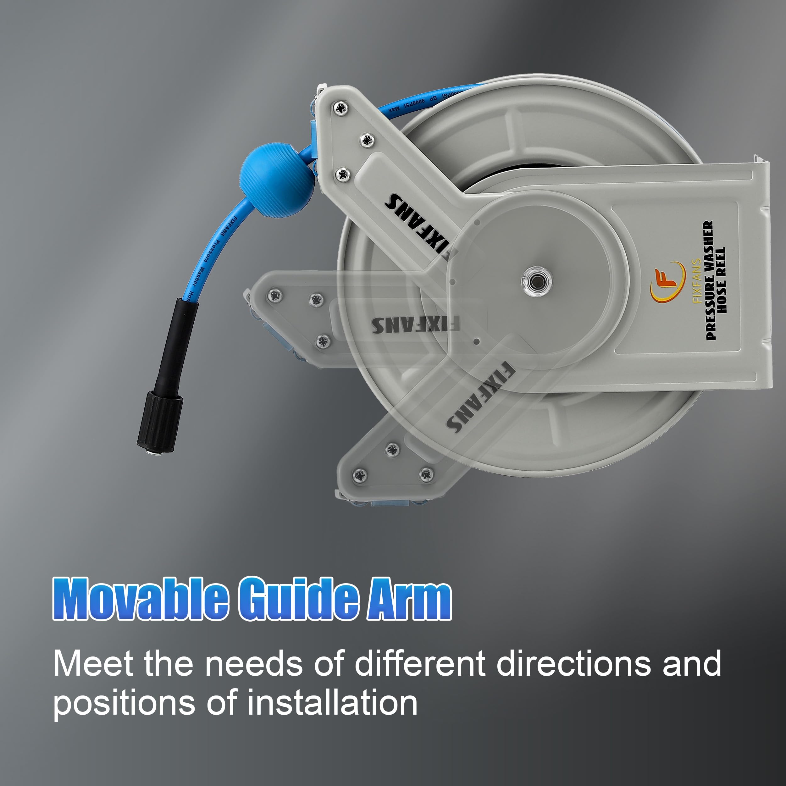 FIXFANS automatic rewind mechanism reduces tangles and manual effort