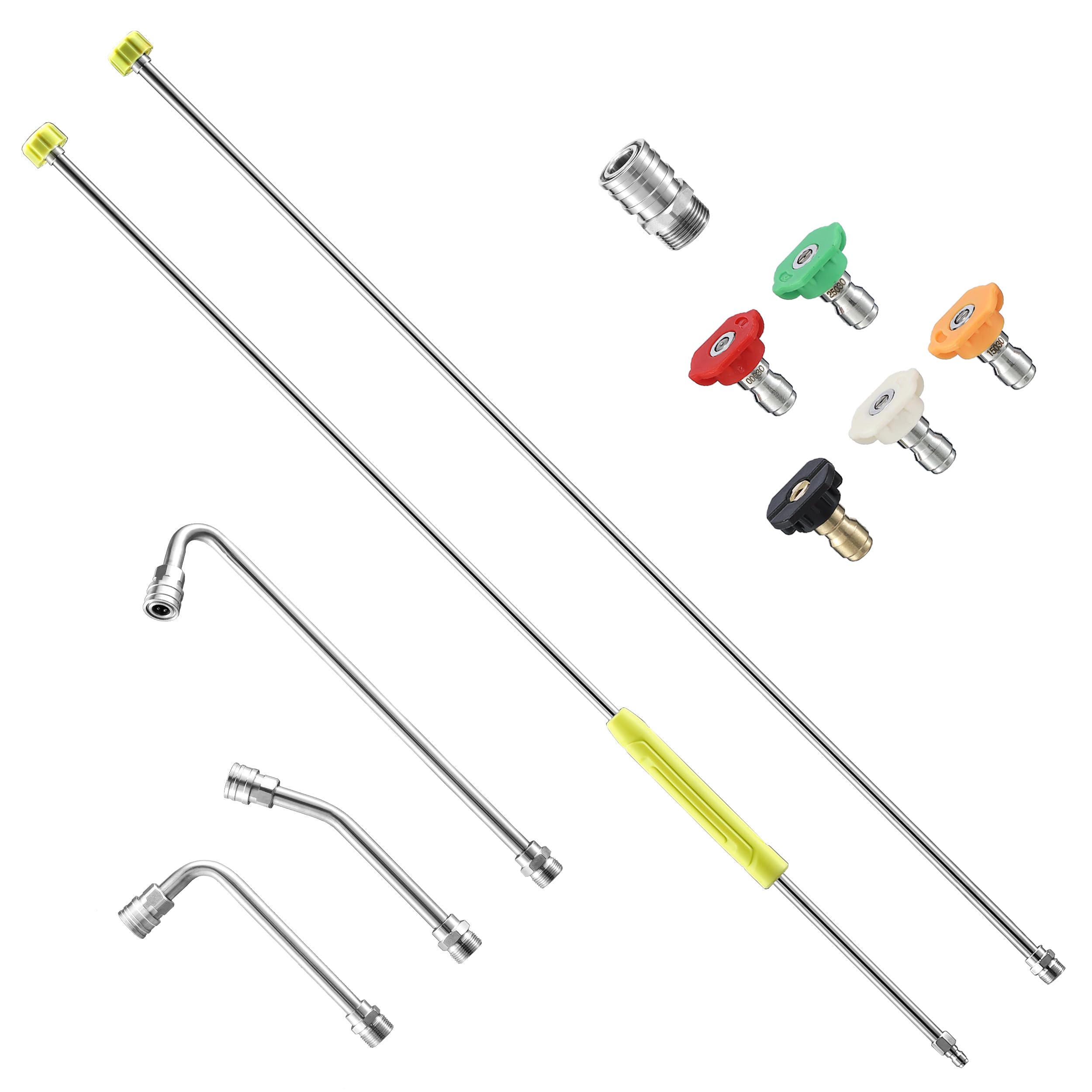 FIXFANS extension wand in stainless steel with 120 inch reach for high gutters and roofs