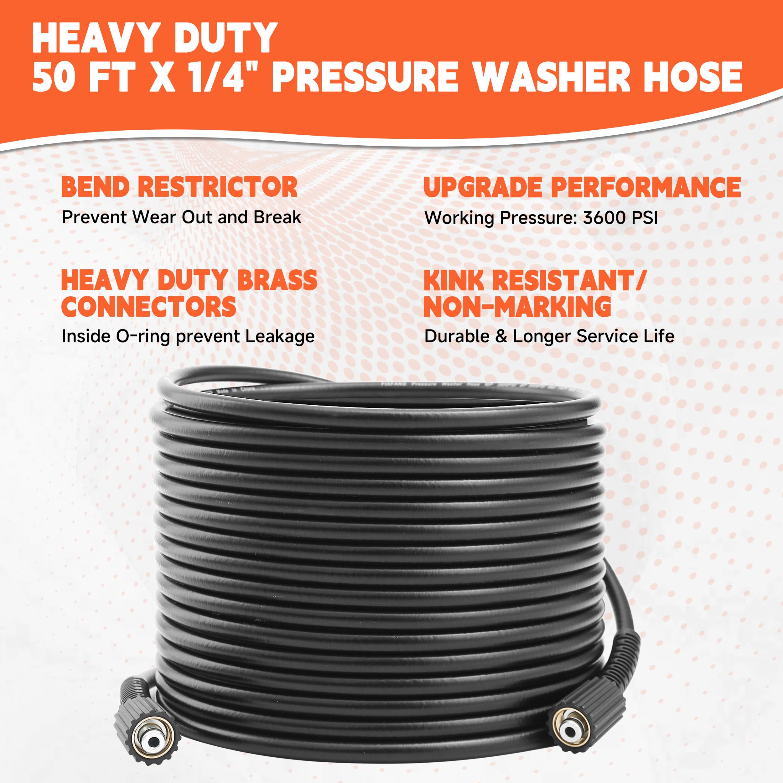 FIXFANS heavy-duty wear-resistant hose for durability
