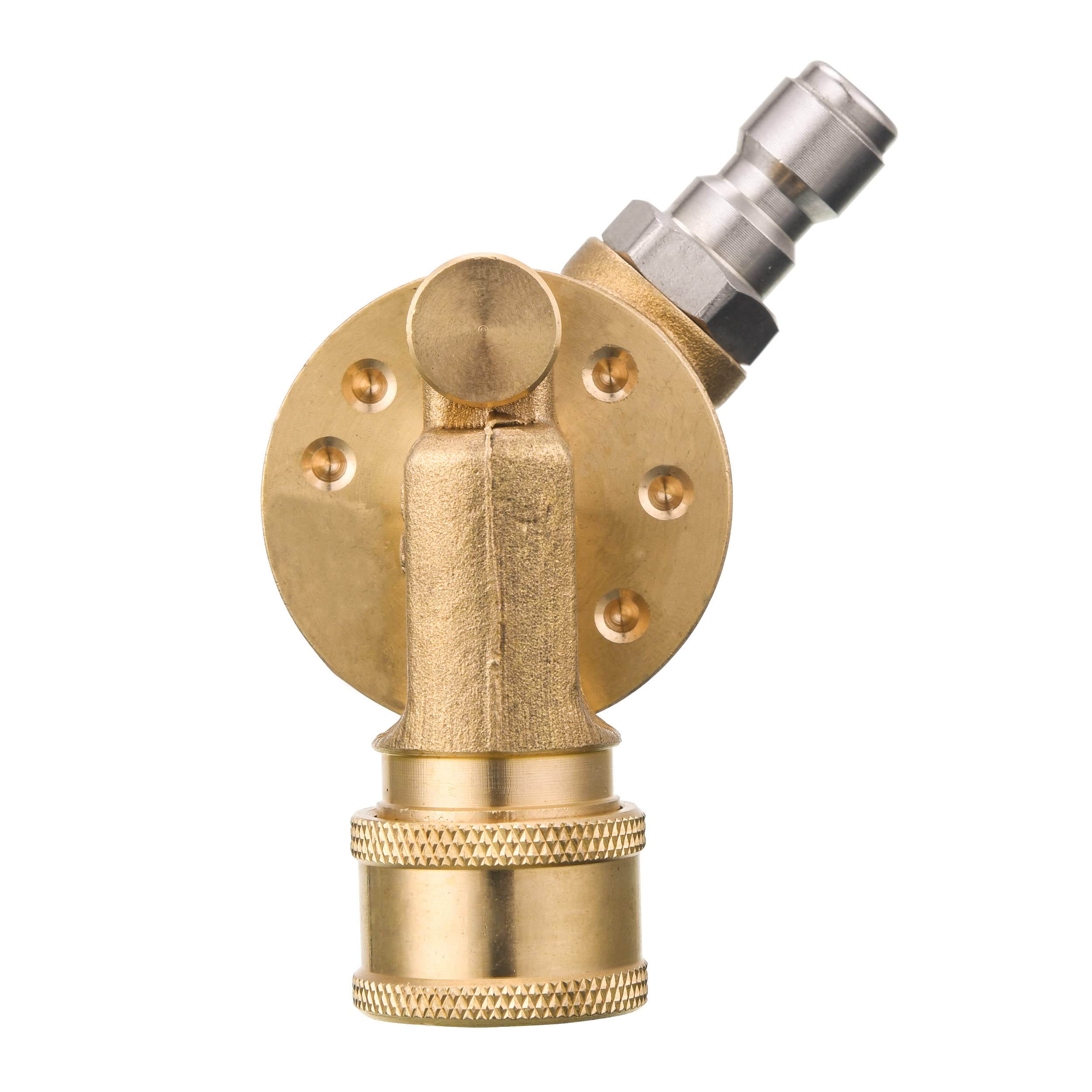 FIXFANS pivoting coupler with 240-degree angle range for versatile gutter and underbody cleaning.