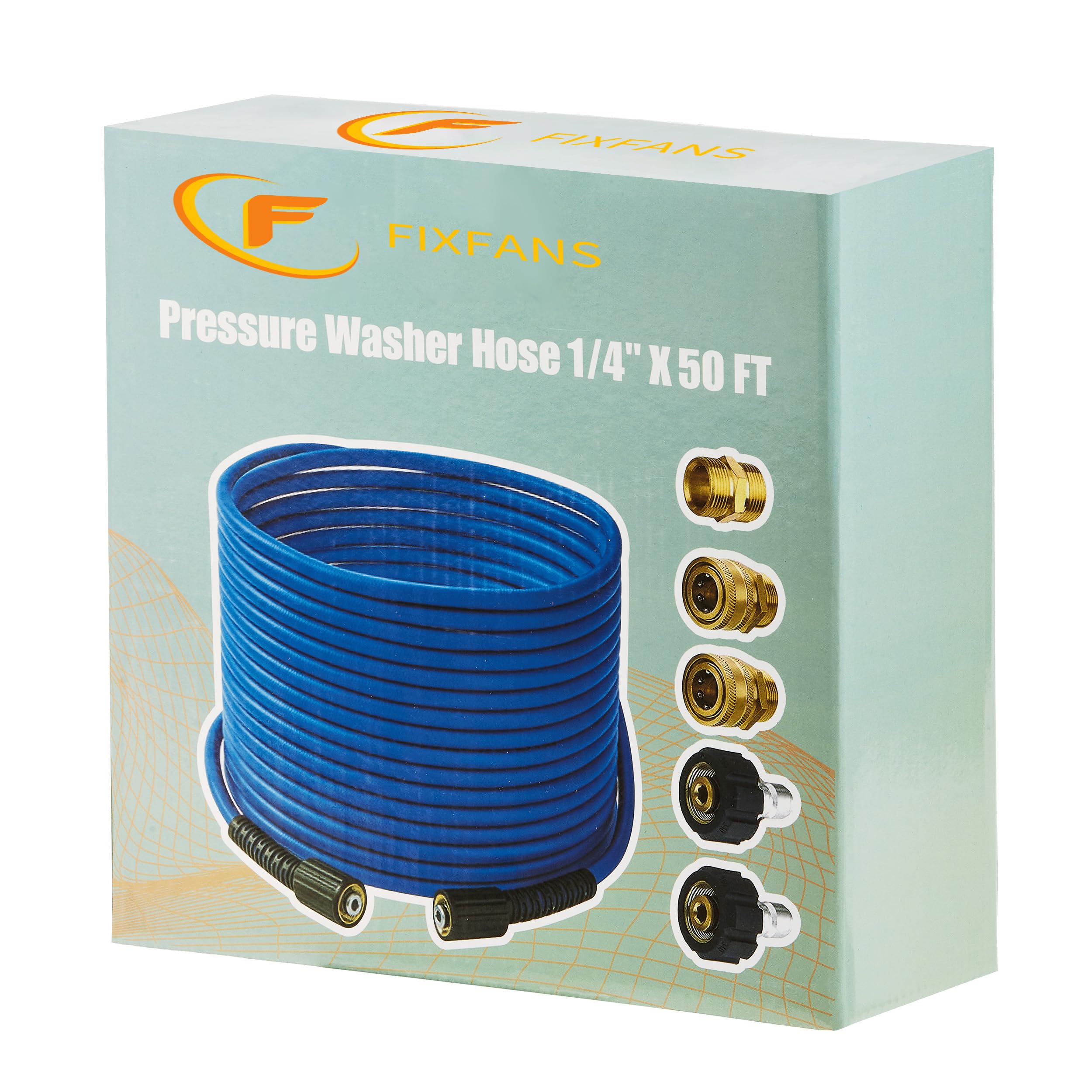 FixFANS 50-foot length provides wider reach for driveways and vehicles.