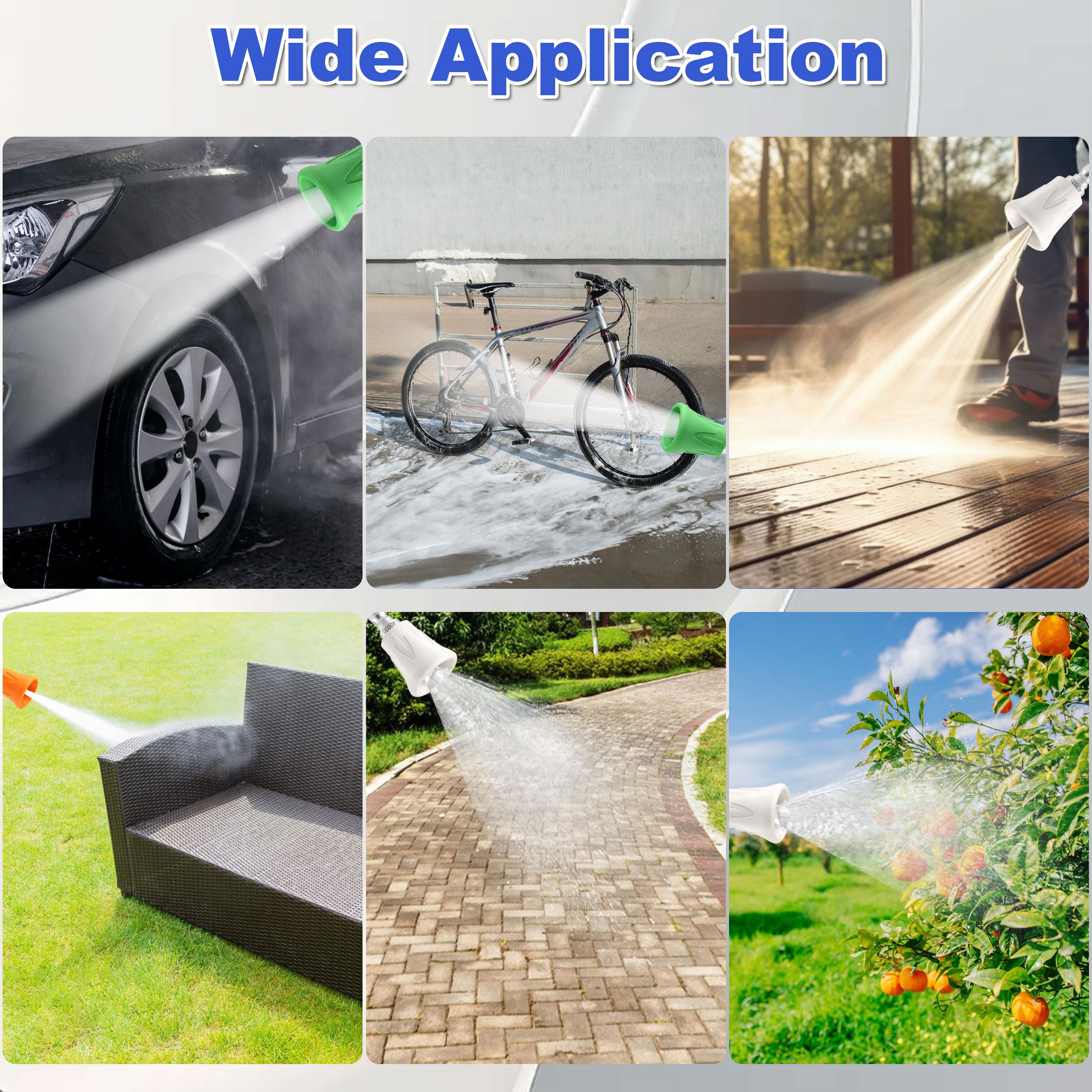FIXFANS soap mode nozzle delivers gentler detergent application.