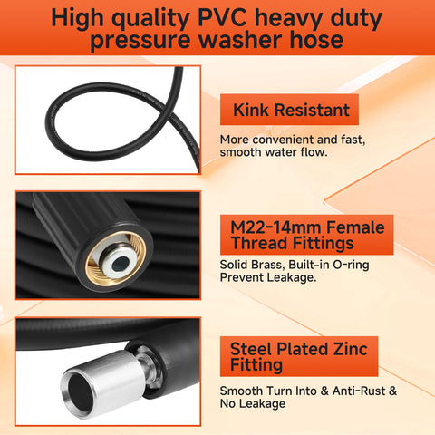 FIXFANS steel plated zinc fitting hose resists rust and leaks