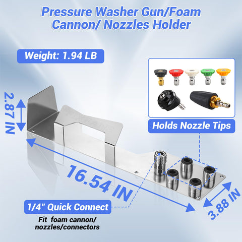 FIXFANS wall-mount tool rack saves space in busy cleaning areas