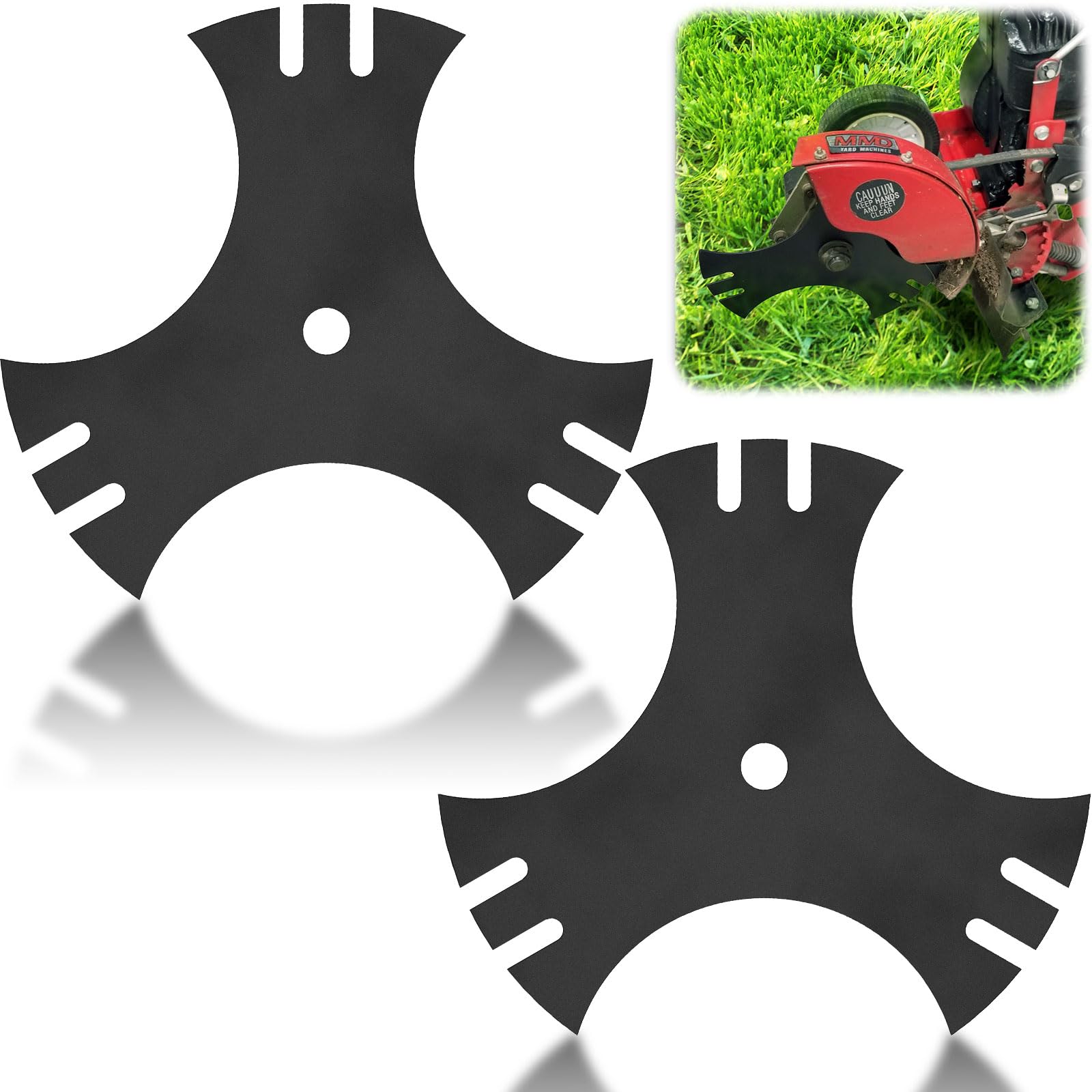 Fixirons 2-pack 9-inch 3-side edger star blades with crisp edges for cleaner edging