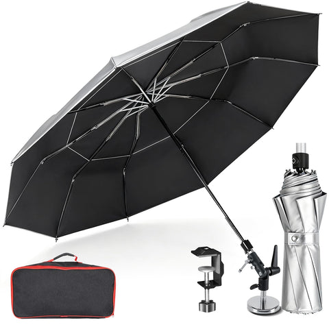 FixOasis 60-inch HVAC umbrella with magnetic base providing reliable shade on metal surfaces.