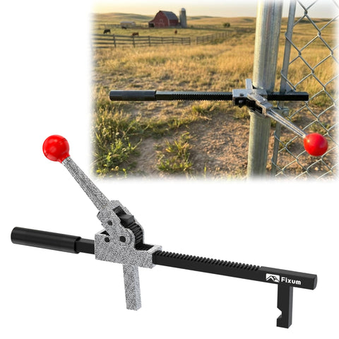 Fixum chain-link fence stretcher tool with ratchet mechanism for smooth tensioning.