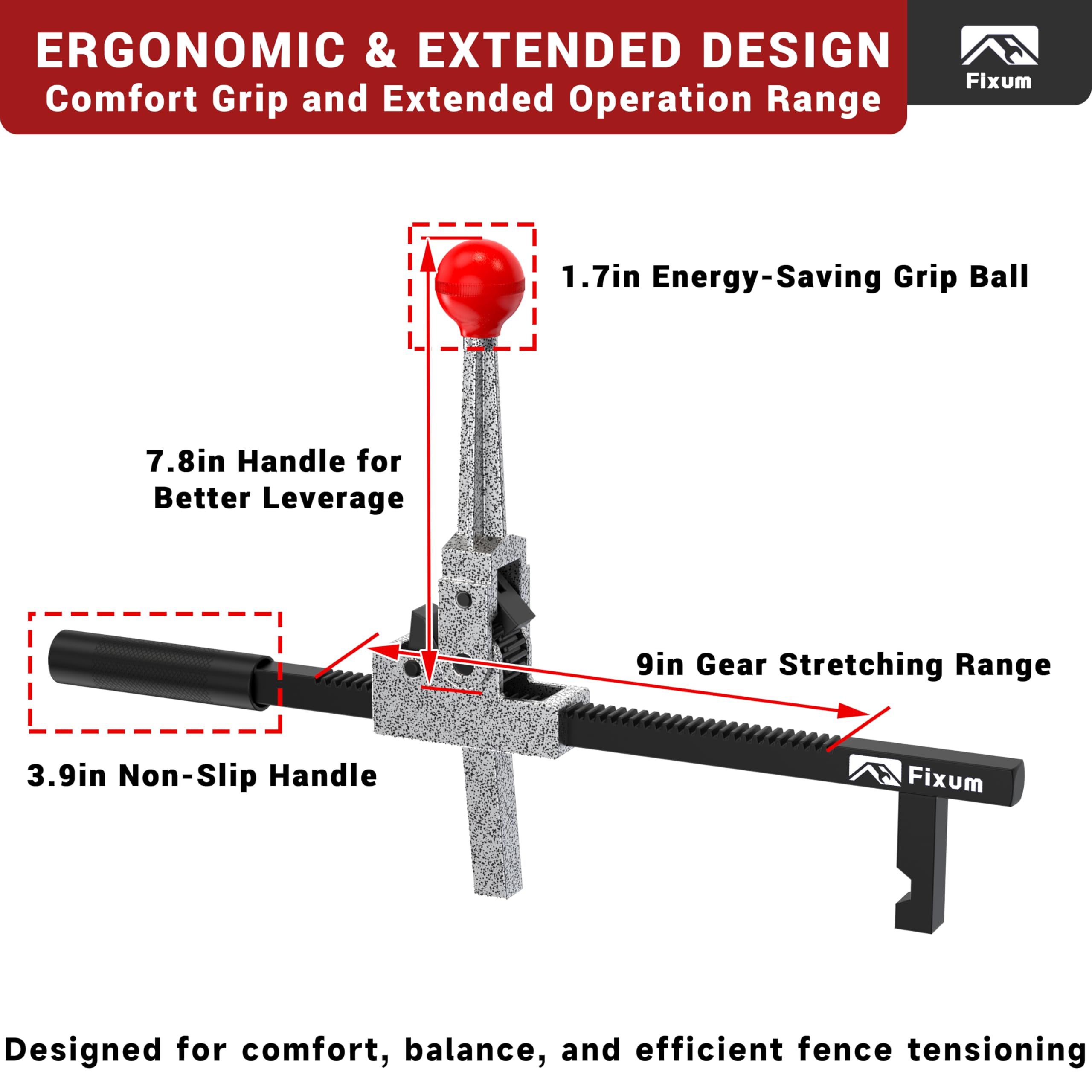 Fixum stretcher base with 5-degree tilt for stable bracing.