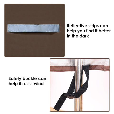 Fixwal firewood cover buckle-secure bottom prevents wind displacement