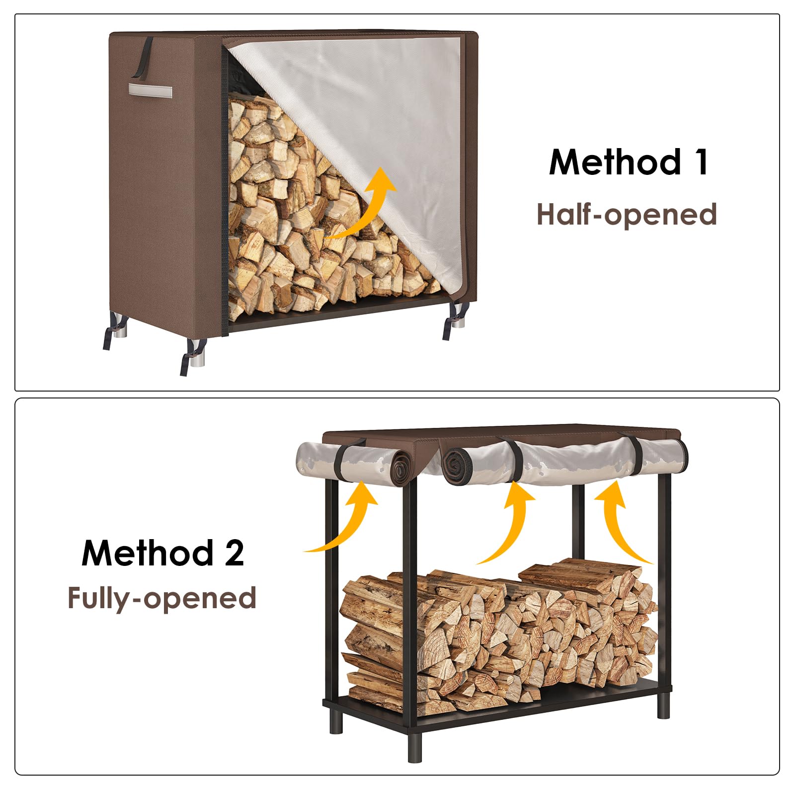 Fixwal firewood cover waterproof coating keeps moisture out