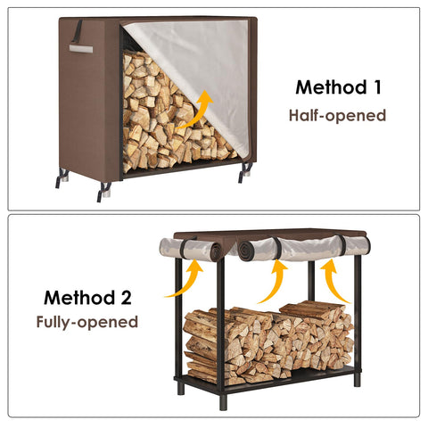 Fixwal firewood cover waterproof coating keeps moisture out
