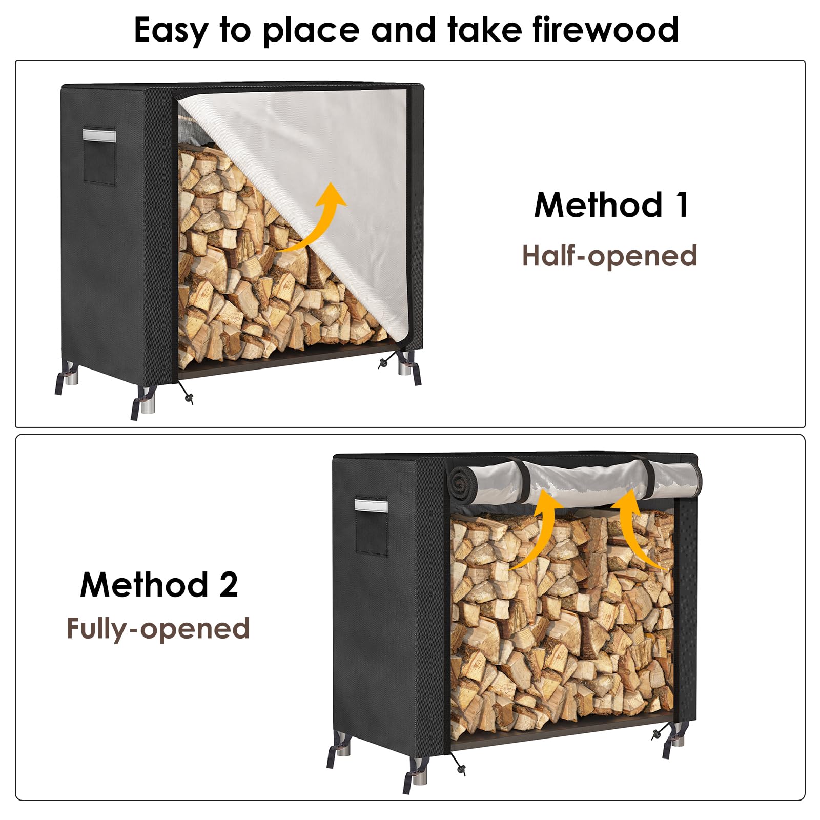Note that log rack is not included with Fixwal cover