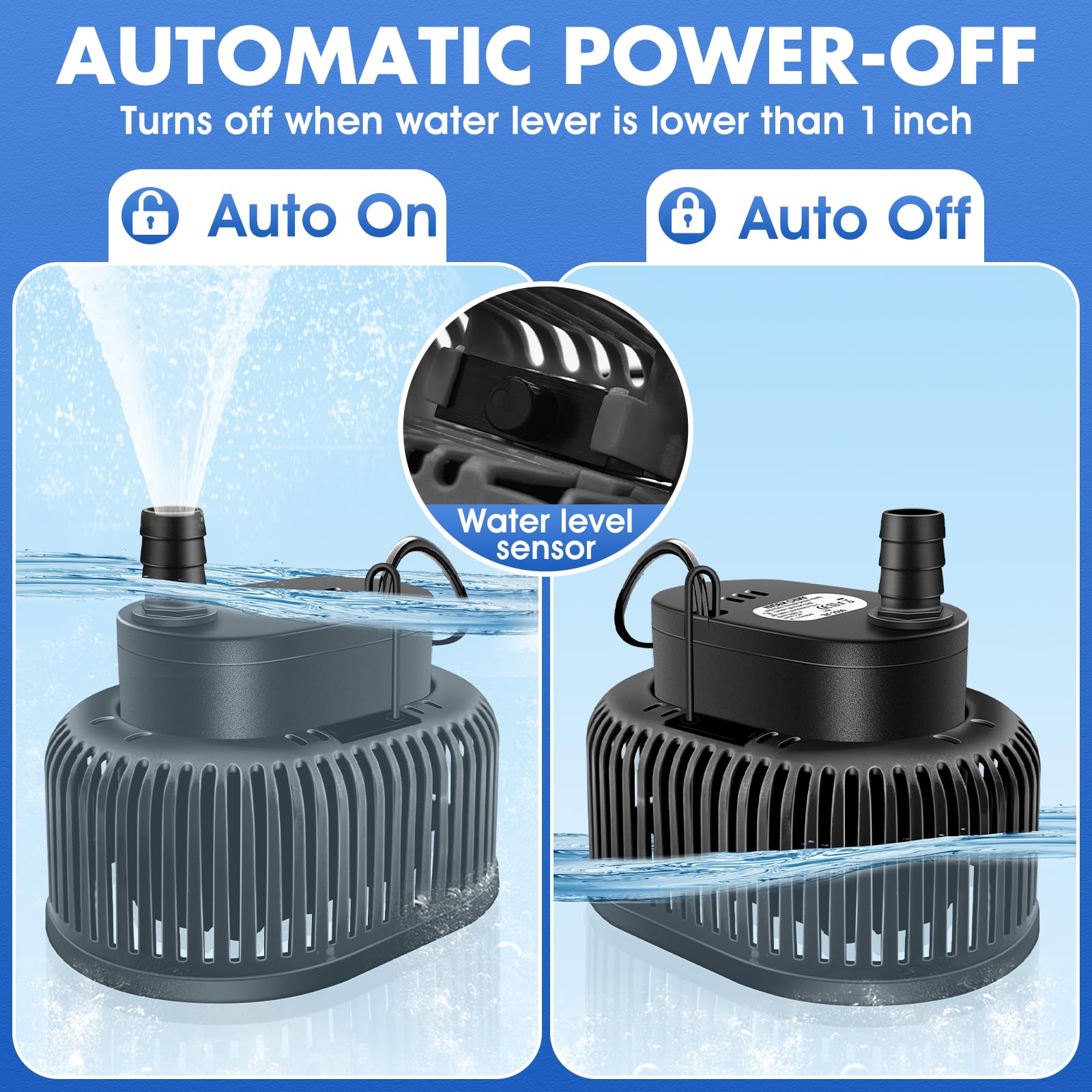 FizZeal pool cover pump delivers 850 GPH for fast drainage after storms