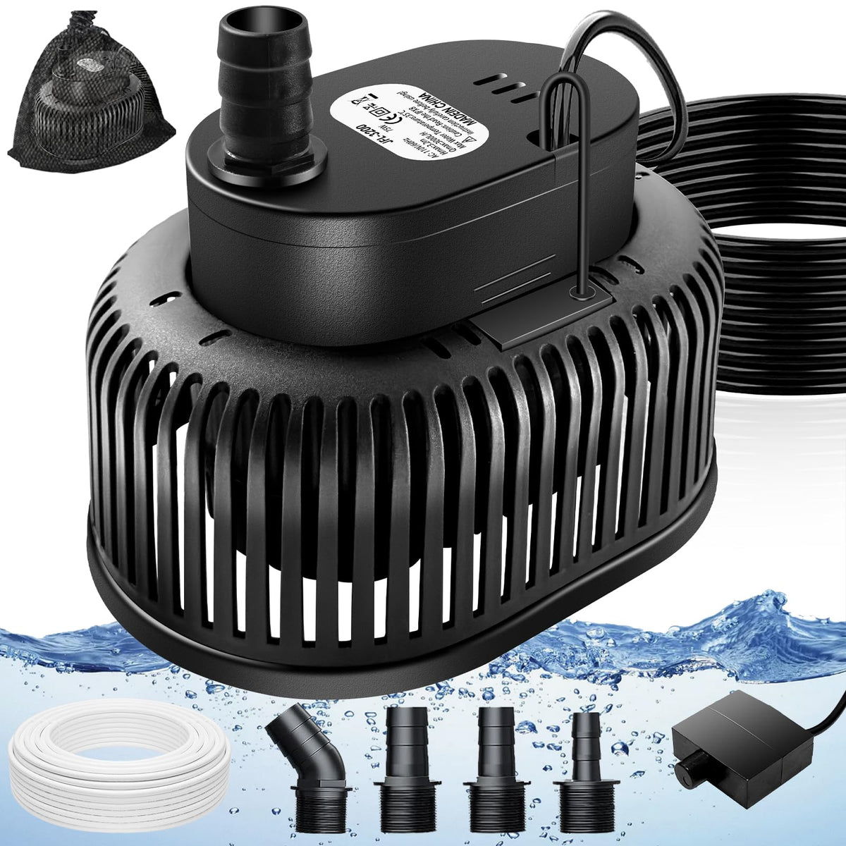 FizZeal pool cover pump with automatic water sensor drains rainwater quickly from covers