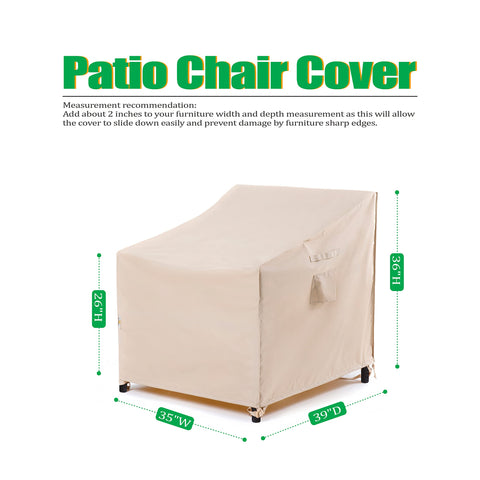 F&J Outdoors depth-seat chair cover provides snug fit for deep-seat lounge chairs.