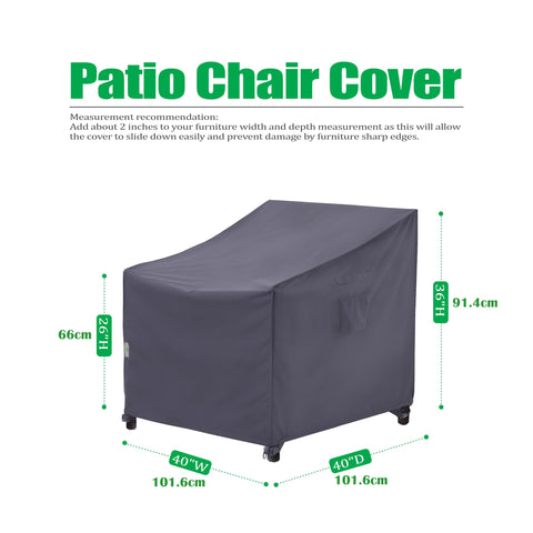 F&J Outdoors chair cover, deep seat, side view, durable protection for outdoor furniture.