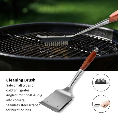FJNATINH rosewood serrated spatula for added cutting edge