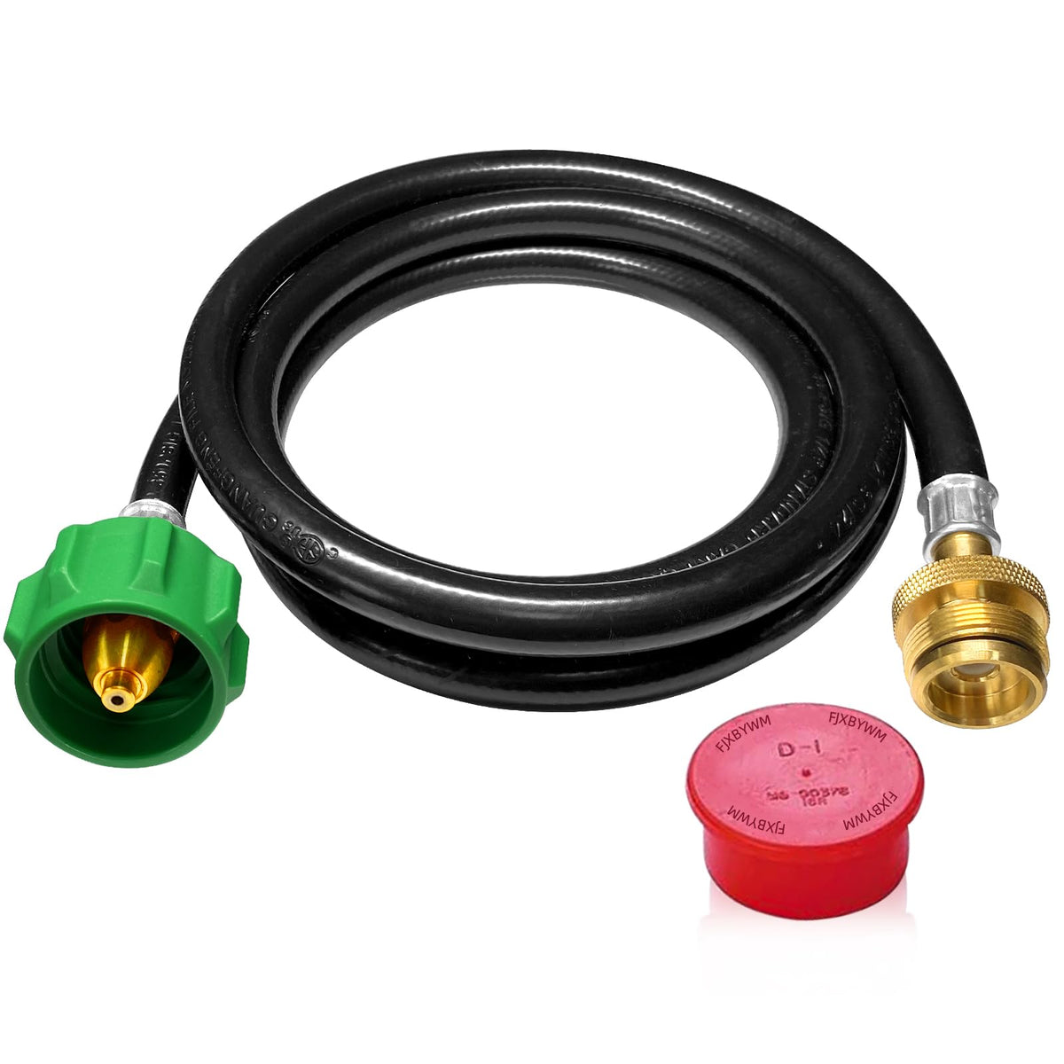 FJXBYWM 6ft propane hose connects Weber Traveler and other grills for extended outdoor cooking.