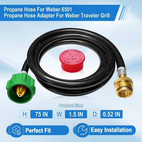 FJXBYWM propane hose features brass construction for reliable, leak-free connections.