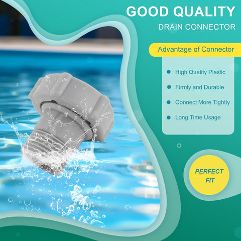 FKBAightccy durable plastic connector for reliable pool drainage.