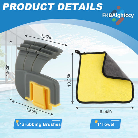 The included towel aids tidy installation of FKBAightccy brushes
