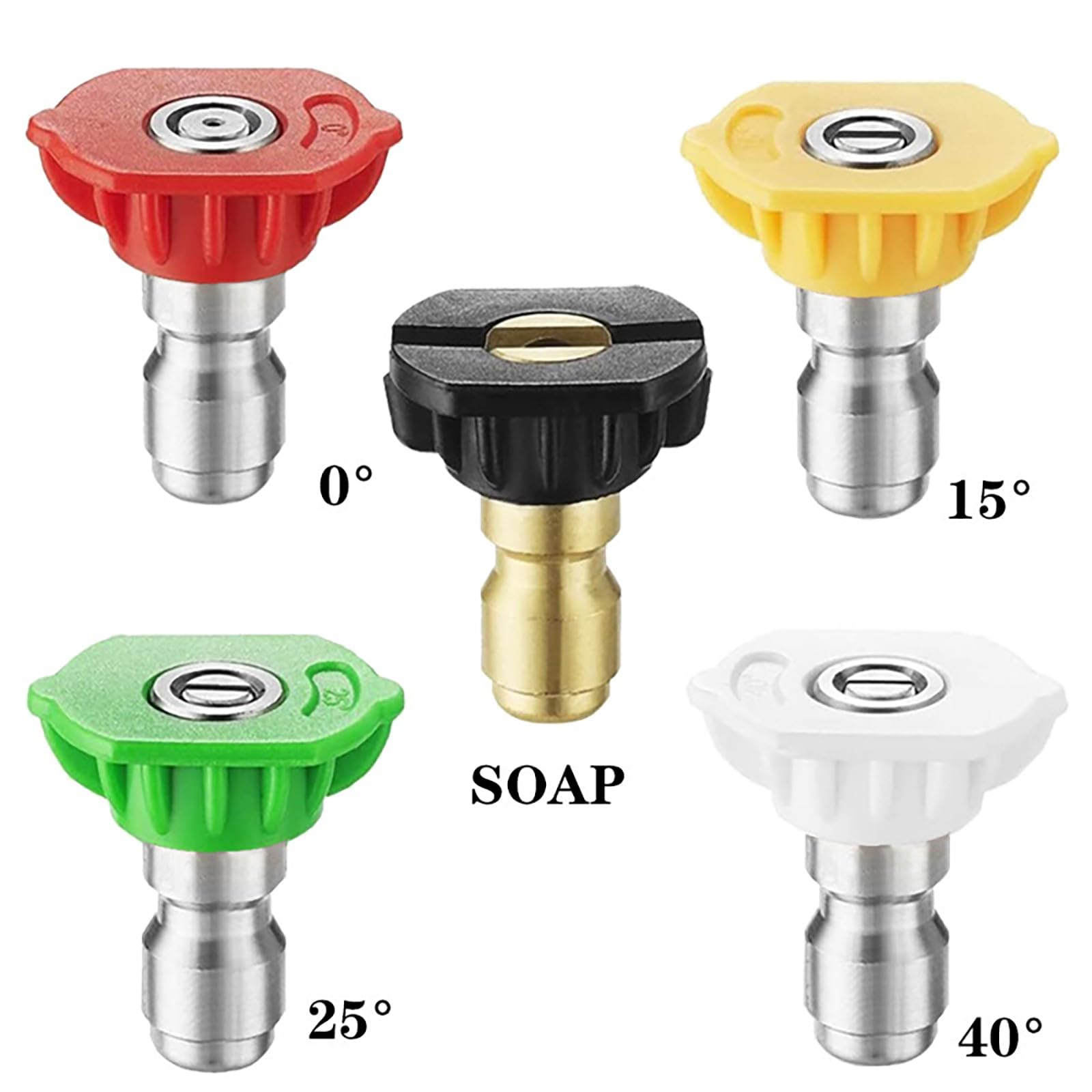 FKKWUOT 15-degree nozzle for broader surface washing.