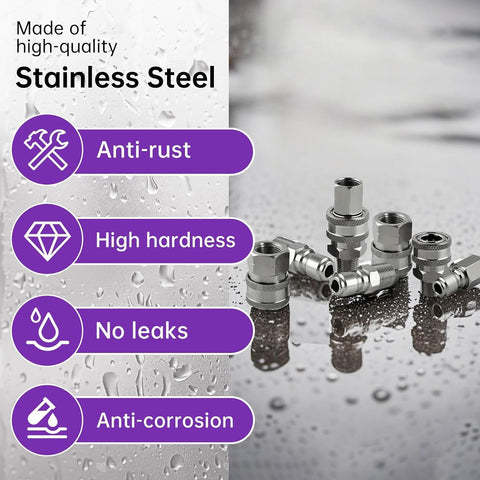 FKKWUOT durable stainless steel resists wear and leaks over time.