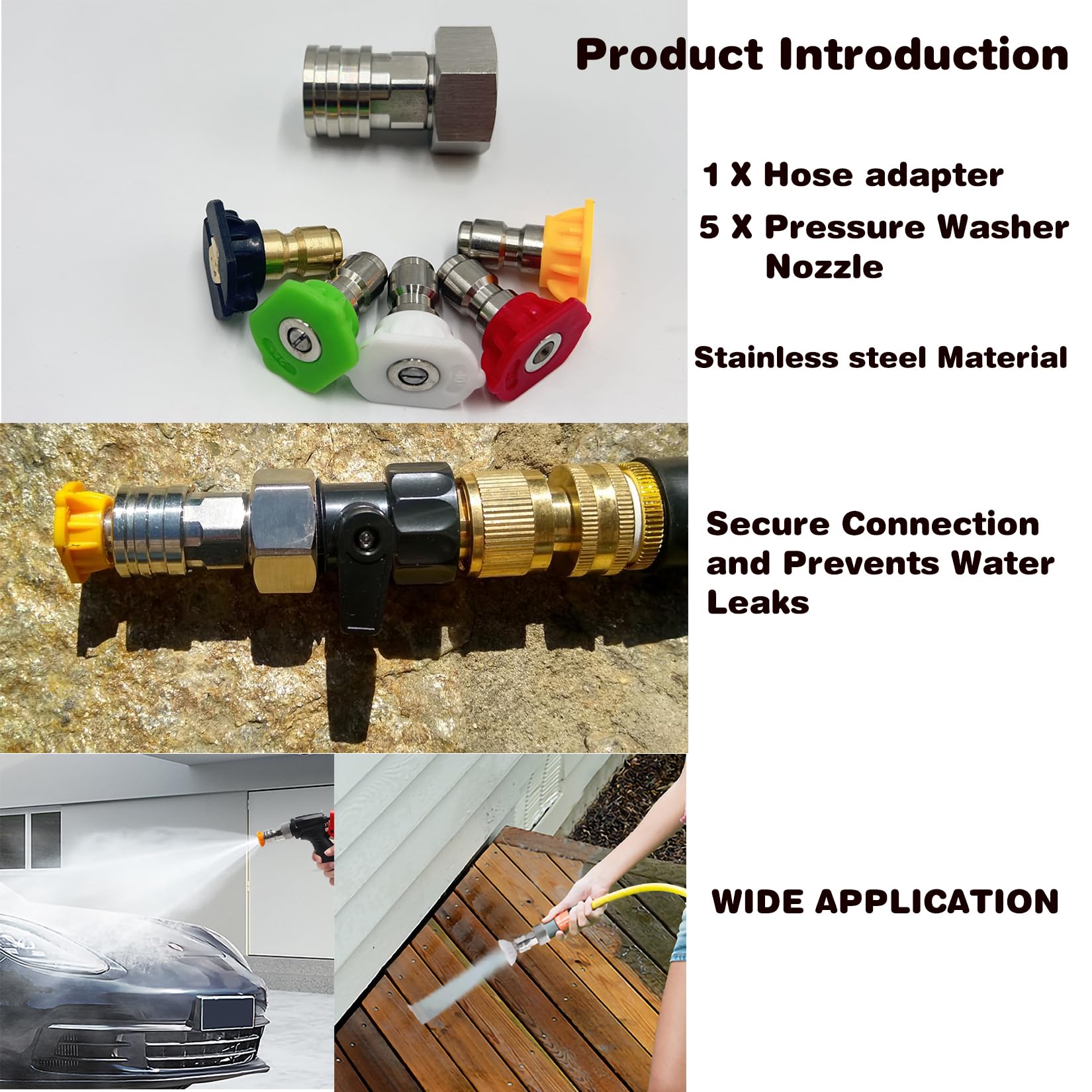 FKKWUOT white 40-degree nozzle for broad cleaning.