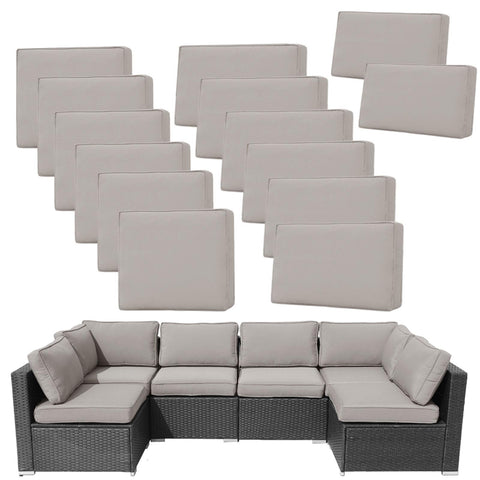 FKSLIFE seat cushion cover in light gray fits standard cushions and protects against wear