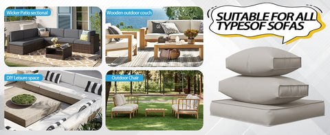 FKSLIFE cushions in light gray coordinate with many styles and colors