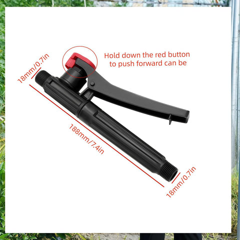 FKUMLUN backpack sprayer parts trigger handle side view, one-handed operation ready for quick tasks.