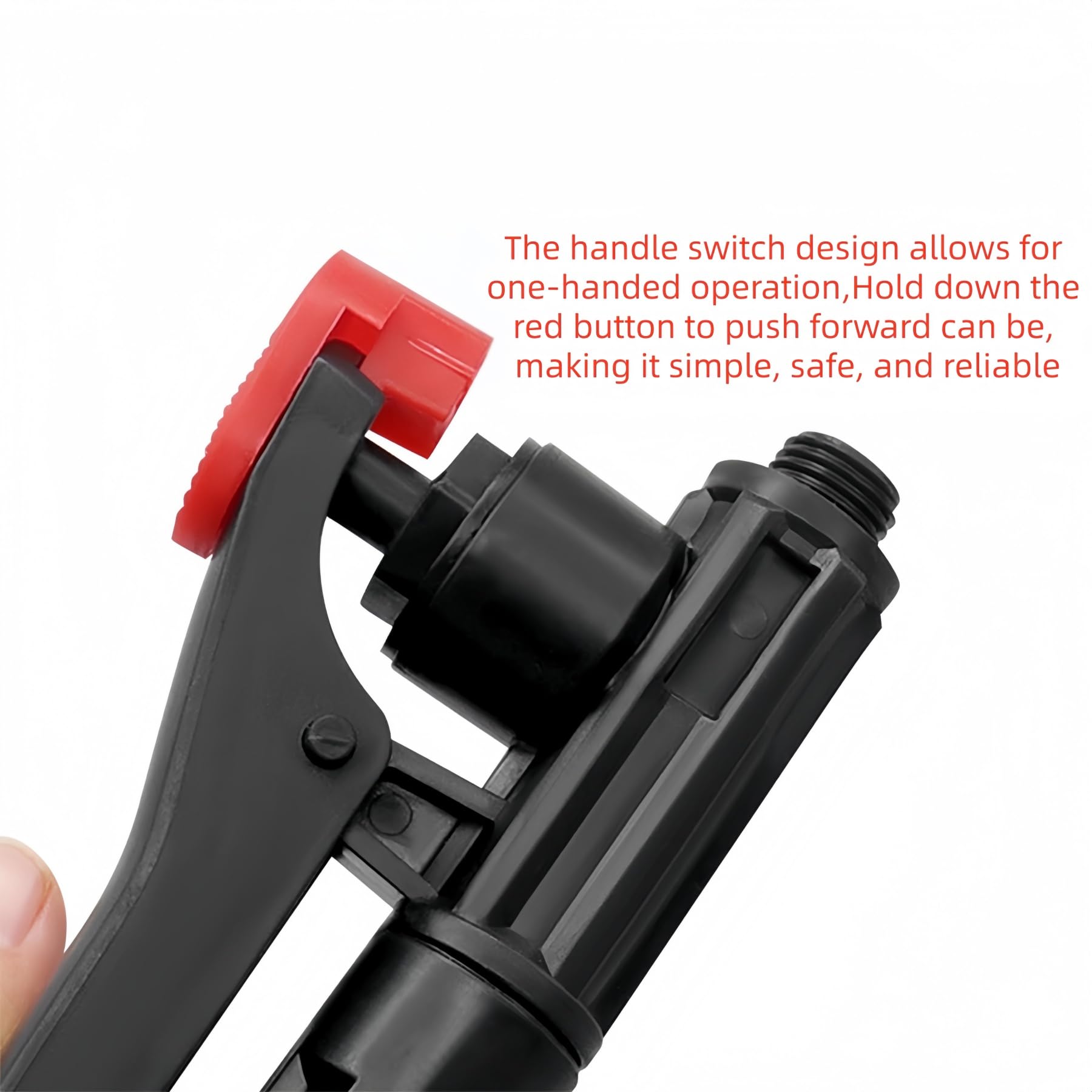 FKUMLUN sprayer handle switch design, shows one-handed control for safer, precise spraying.